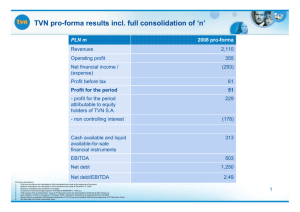 TVN pro-forma results incl. full consolidation of 'n'
