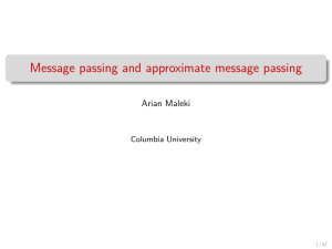 Message passing and approximate message passing