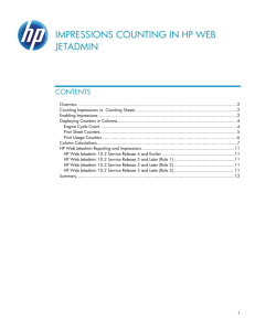 Impressions Counting in HP Web Jetadmin