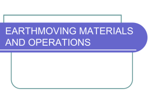 EARTHMOVING MATERIALS AND OPERATIONS