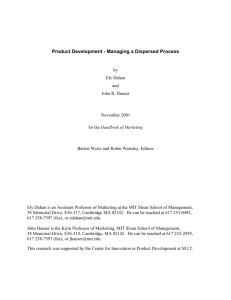 Product Development - Managing a Dispersed Process