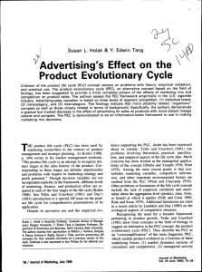 Advertising's Effect on the Product Evolutionary Cycle