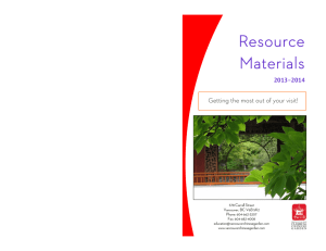 Teacher Resource Materials