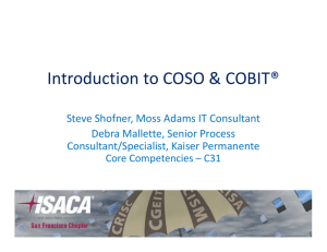 Introduction to COSO & COBIT®