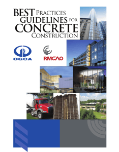 Best Practices Guidelines for Concrete Construction