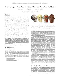 Reconstruction of Expressive Faces from Skull Data