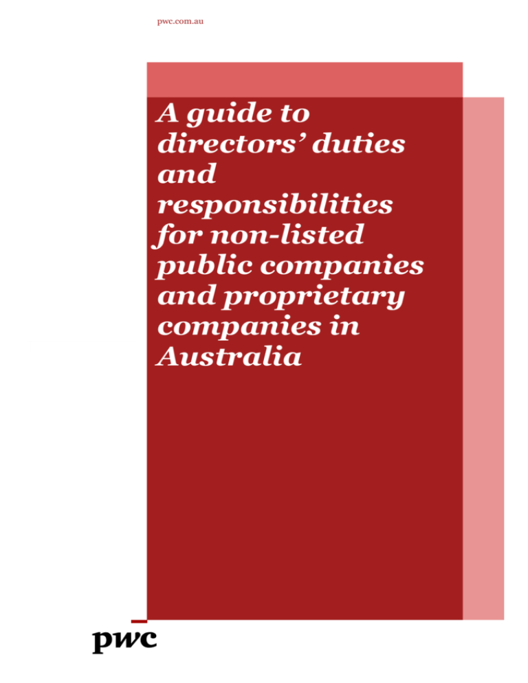 A Guide To Directors Duties And Responsibilities For Non