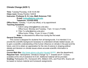 Climate Change (AOS 1) - UCLA: Atmospheric and Oceanic Sciences