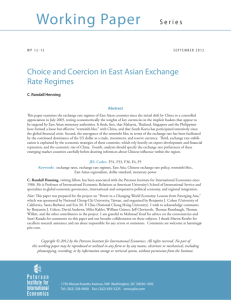 Choice and Coercion in East Asian Exchange Rate Regimes