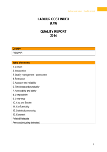 LABOUR COST INDEX (LCI) QUALITY REPORT 2014