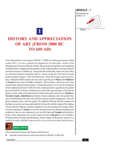 HISTORY AND APPRECIATION OF ART (FROM 3000 BC TO 600 AD)