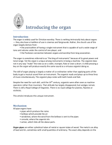 Introducing the organ - The Guild of Church Musicians