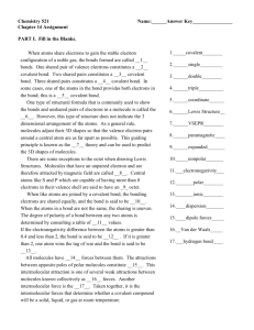 Chemistry 521 Name:______Answer Key________________