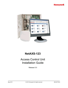 NetAXS-123 Access Control Unit Installation Guide