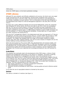 ITSMF-NL publication strategy – article for itSMF Japan - Inform-IT