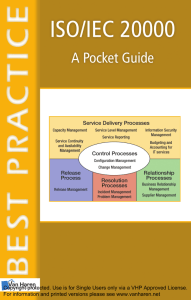 ISO/IEC 20000, A Pocket Guide