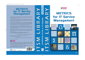 METRICS for IT Service Management METRICS for