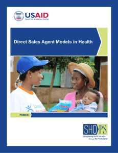 Direct Sales Agent Models in Health