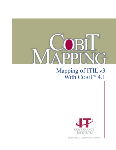 Mapping of ITIL v3 With COBIT® 4.1