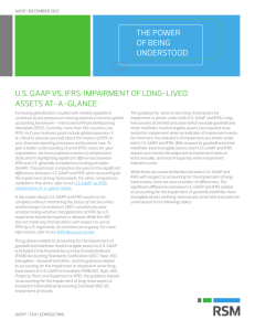 US GAAp vs. IFRS: Impairment of long-lived assets at-a-glance