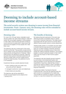Deeming to include account-based income streams