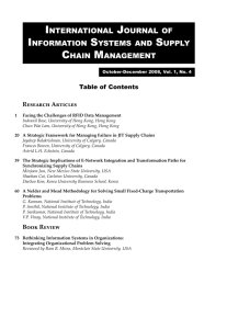 international journal of information systems and supply chain