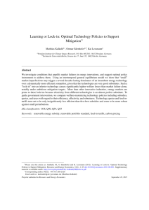 Learning or Lock-in: Optimal Technology Policies to