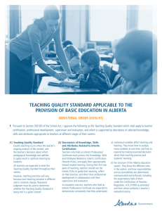 Teaching Quality Standard