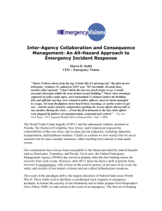 Inter-Agency Collaboration and Consequence Management: An All