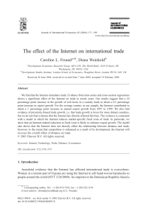 The effect of the Internet on international trade