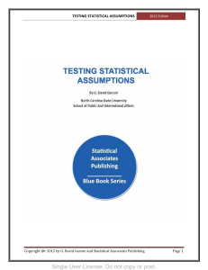 Testing Statistical Assumptions