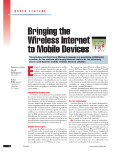 Bringing the wireless internet to mobile devices - Computer