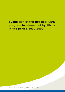 Evaluation of the HIV and AIDS program implemented by