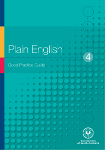Plain English - Office for the Public Sector