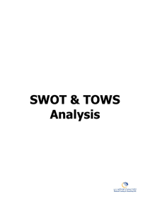 SWOT & TOWS Analysis - Shahzad Training & Consulting
