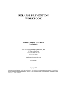 relapse prevention workbook