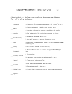 English 9 Short Story Terminology Quiz /12