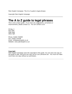 The A to Z guide to legal phrases