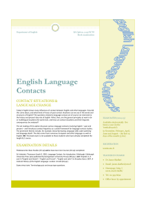 English Language Contacts