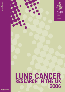 Lung cancer research in the UK - The National Cancer Research