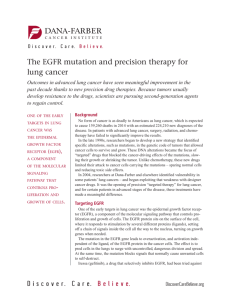 The EGFR mutation and precision therapy for lung cancer