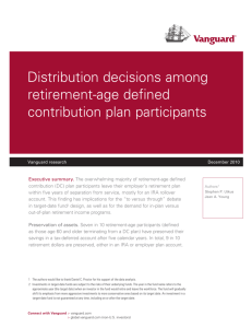 Distribution decisions among retirement-age defined