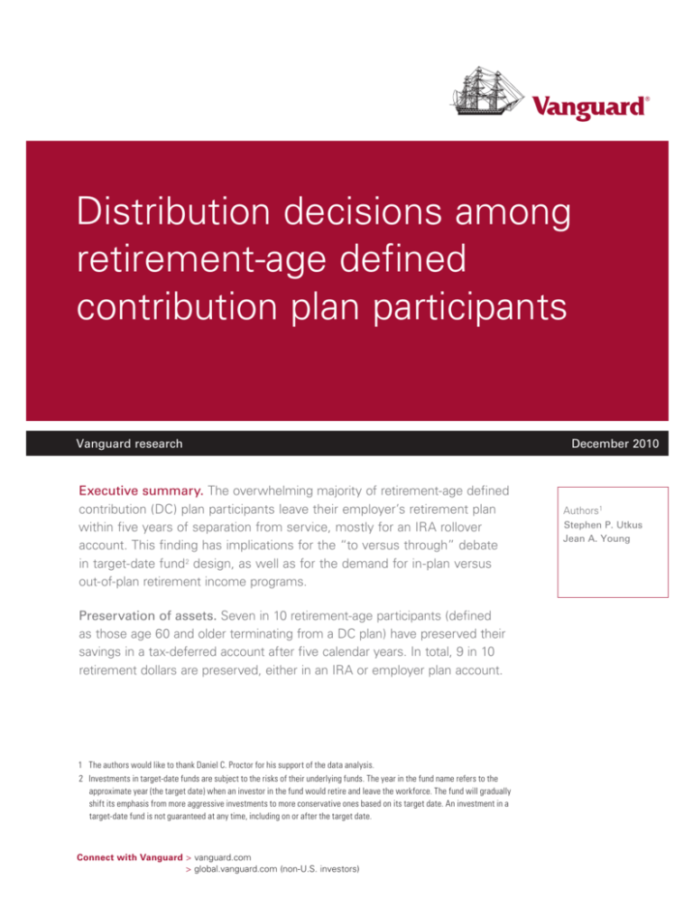 distribution-decisions-among-retirement-age-defined