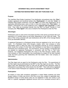 Distribution Reinvestment Plan