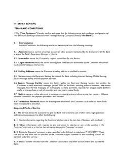 INTERNET BANKING TERMS AND CONDITIONS I/ We (“the