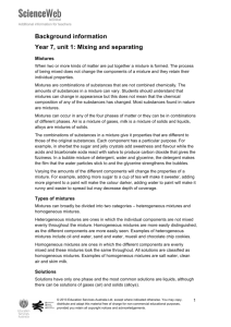 Mixing and separating - ScienceWeb