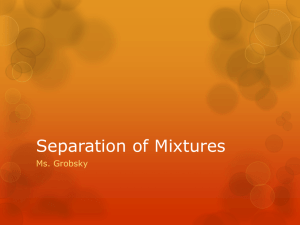 Separation of Mixtures - Waterford Public Schools