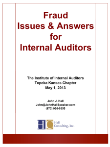 Fraud Issues & Answers for Internal Auditors