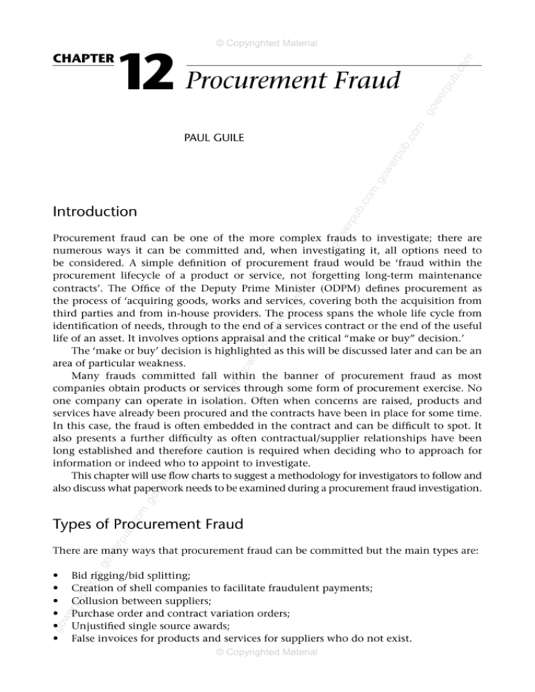 Chapter12 Procurement Fraud