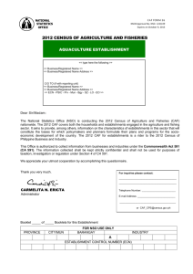 2012 CAF Form 26 eQuestionnaire for Aquaculture